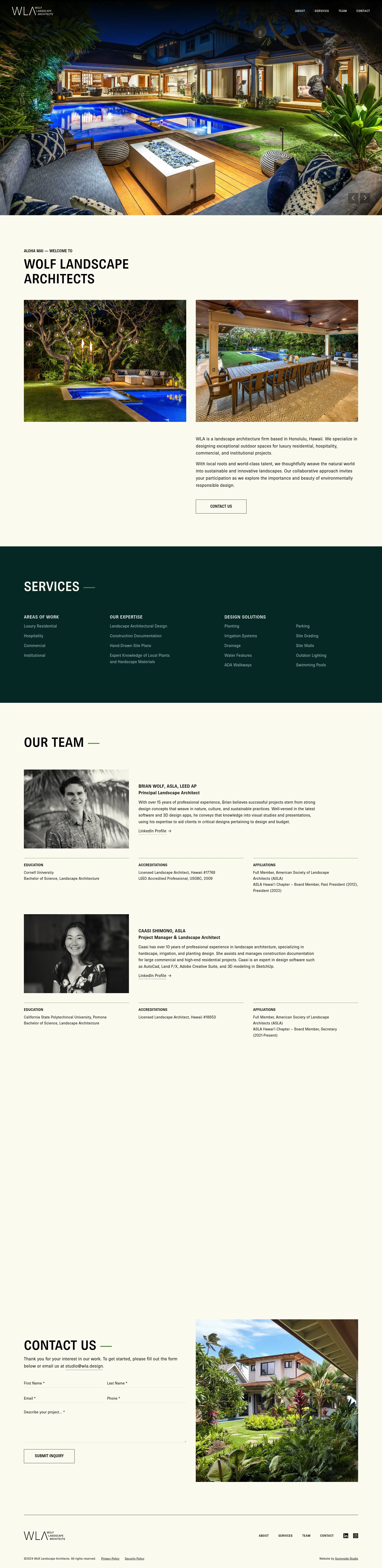 Wold Landscape Architects - Screenshot